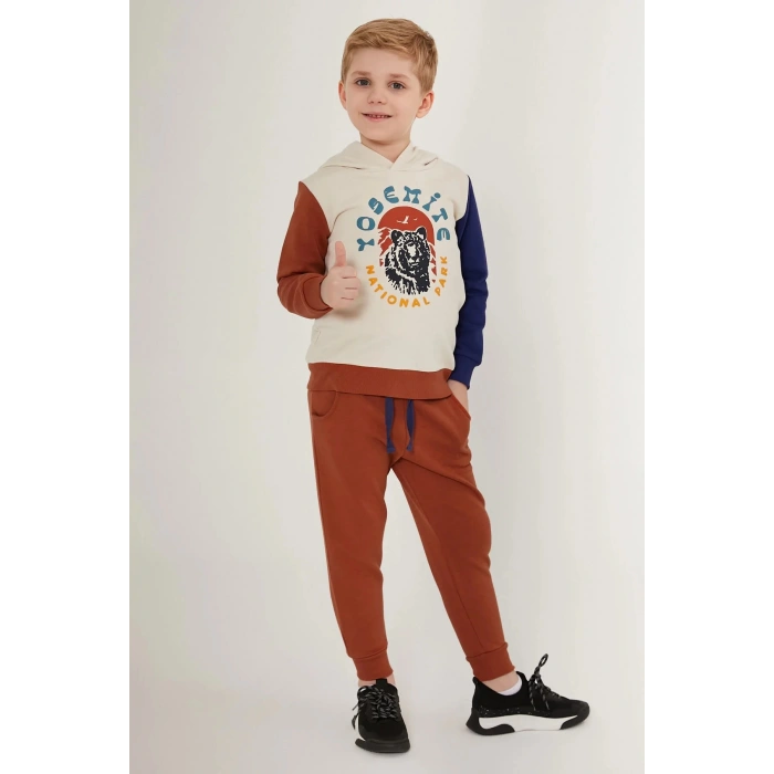 ERKEK ÇOCUK EŞOFMAN TAKIM - BEJ