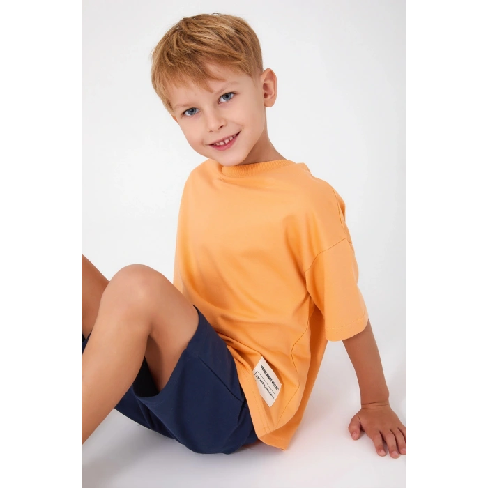 ERKEK ÇOCUK BERMUDA TAKIM - KOYU KAVUN