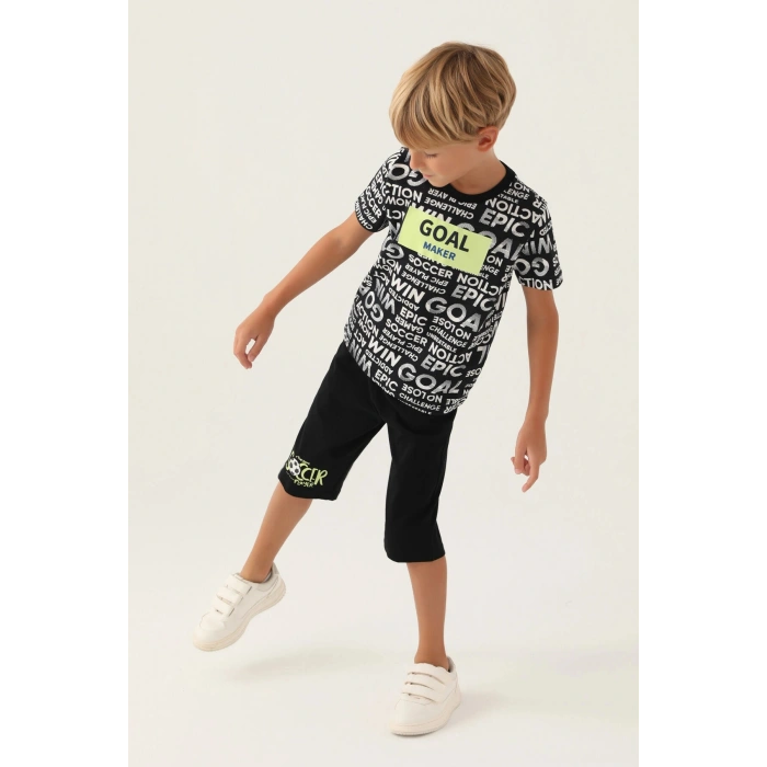 ERKEK ÇOCUK KAPRİ TAKIM - SİYAH