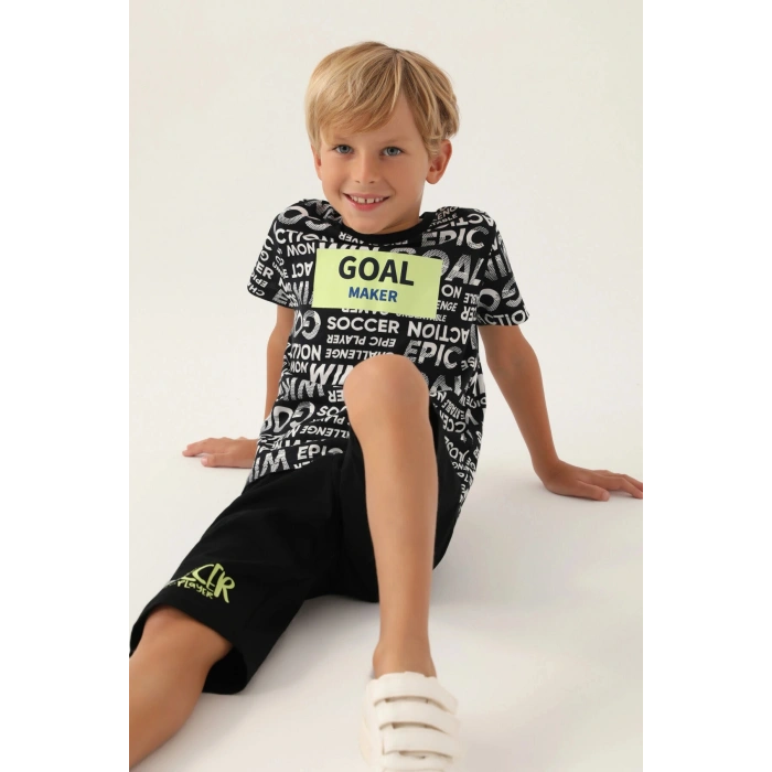 ERKEK ÇOCUK KAPRİ TAKIM - SİYAH