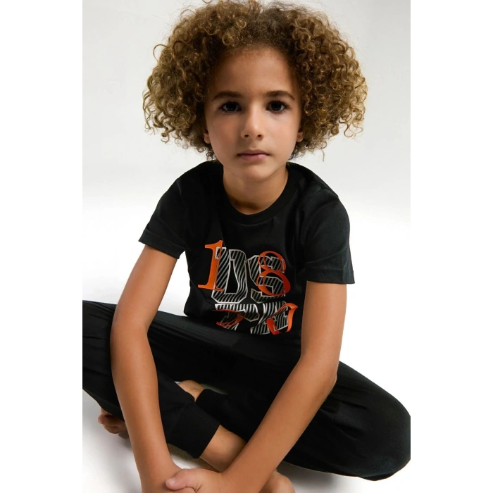 ERKEK GARSON PİJAMA TAKIMI - siyah