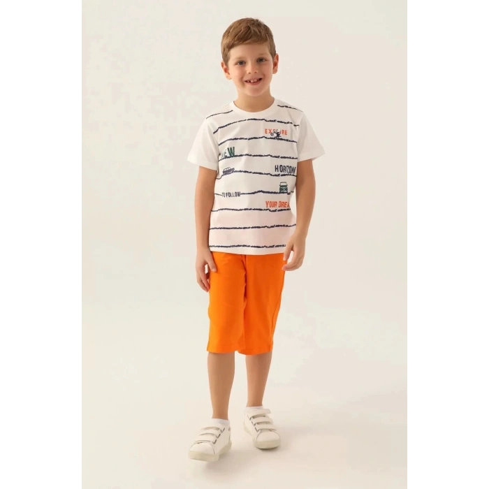 ERKEK ÇOCUK KAPRİ TAKIM - BEYAZ