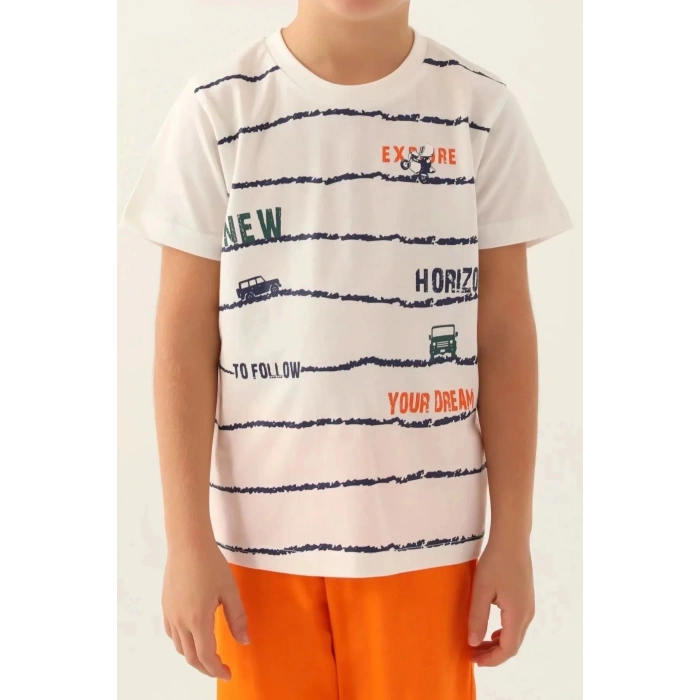 ERKEK ÇOCUK KAPRİ TAKIM - BEYAZ