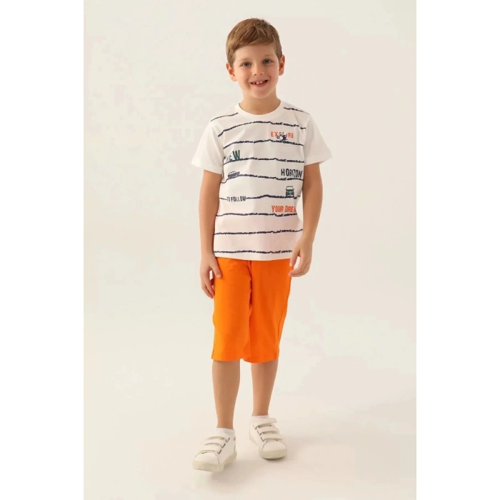 ERKEK ÇOCUK KAPRİ TAKIM - BEYAZ