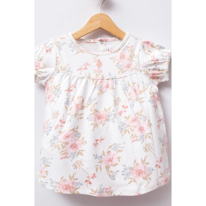 U.S.POLO ASSN. KIZ BEBEK ELBİSE - Beyaz