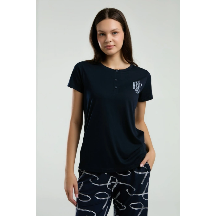 ARNETTA KADIN KAPRİ TAKIM - LACİVERT