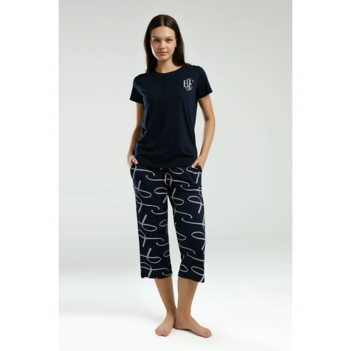 ARNETTA KADIN KAPRİ TAKIM - LACİVERT