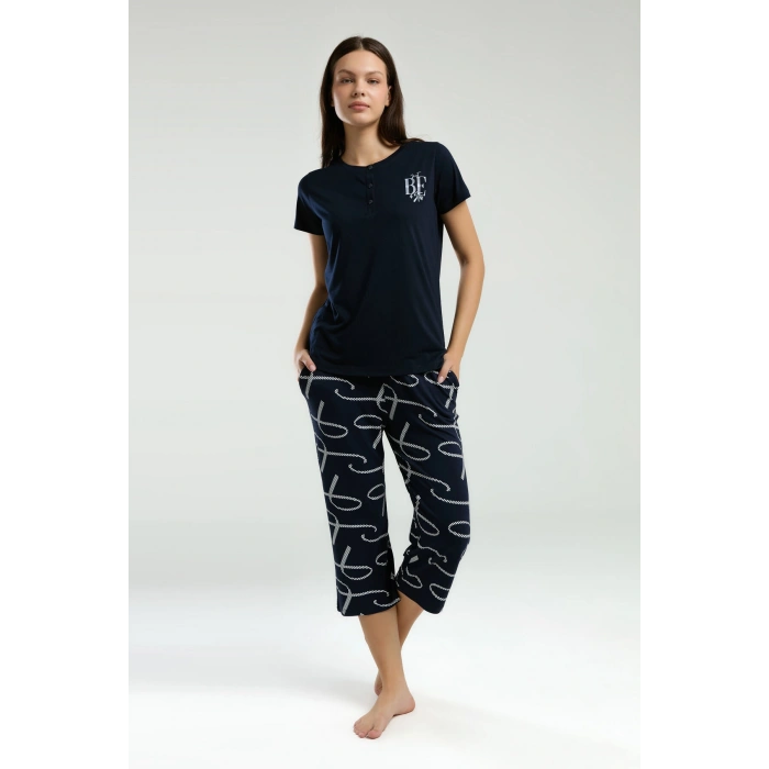 ARNETTA KADIN KAPRİ TAKIM - LACİVERT