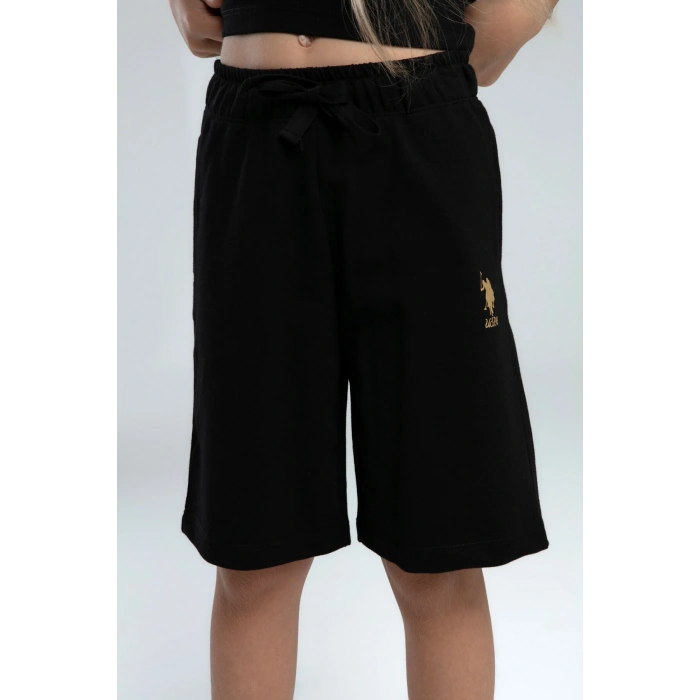 KIZ ÇOCUK BERMUDA TAKIM - siyah