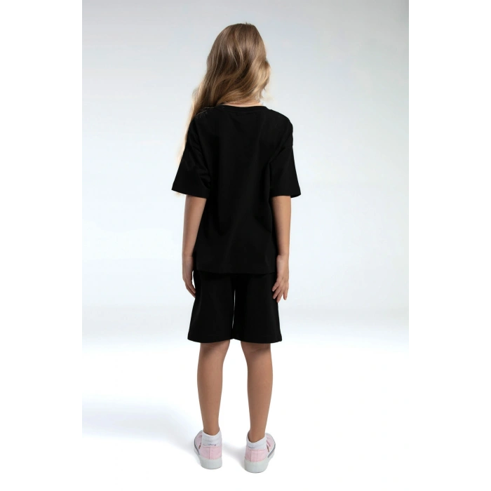 KIZ ÇOCUK BERMUDA TAKIM - siyah