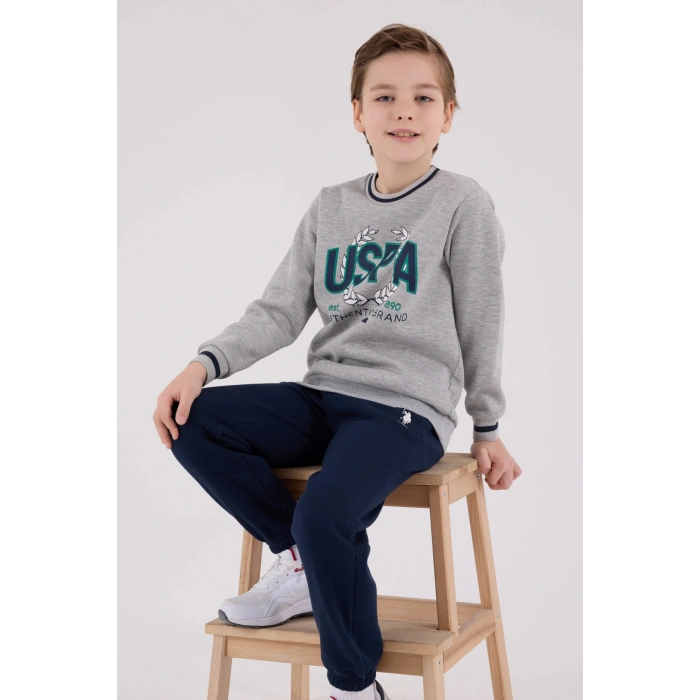 ERKEK ÇOCUK EŞOFMAN TAKIMI - GRİ MELANJ