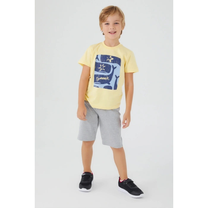 ERKEK ÇOCUK BERMUDA TAKIM - PUDİNG