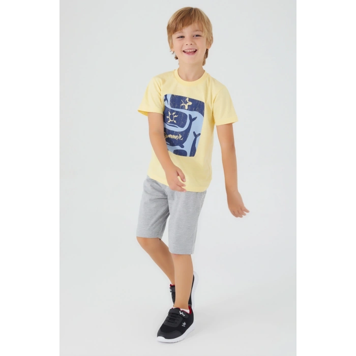 ERKEK ÇOCUK BERMUDA TAKIM - PUDİNG