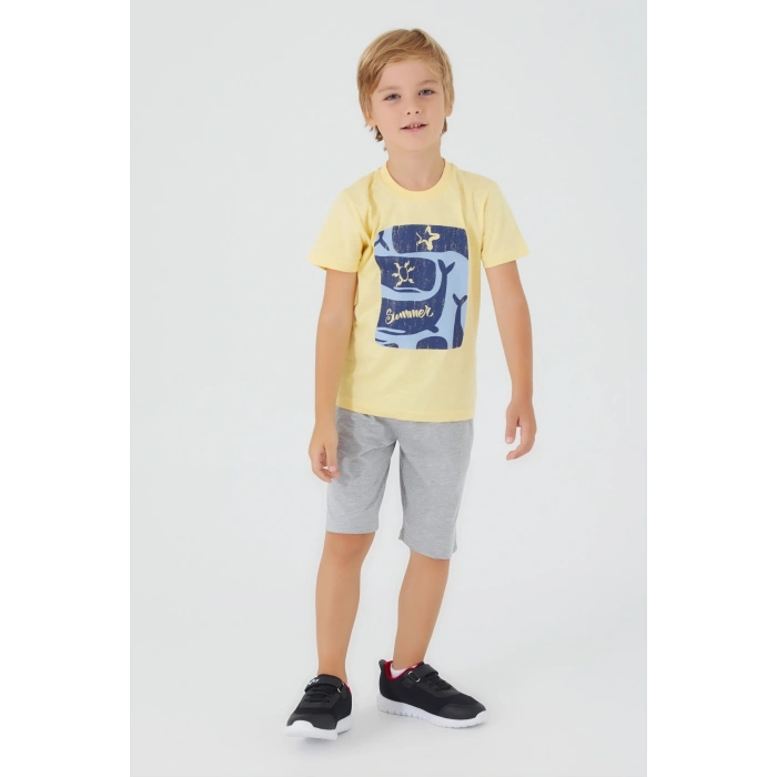 ERKEK ÇOCUK BERMUDA TAKIM - PUDİNG
