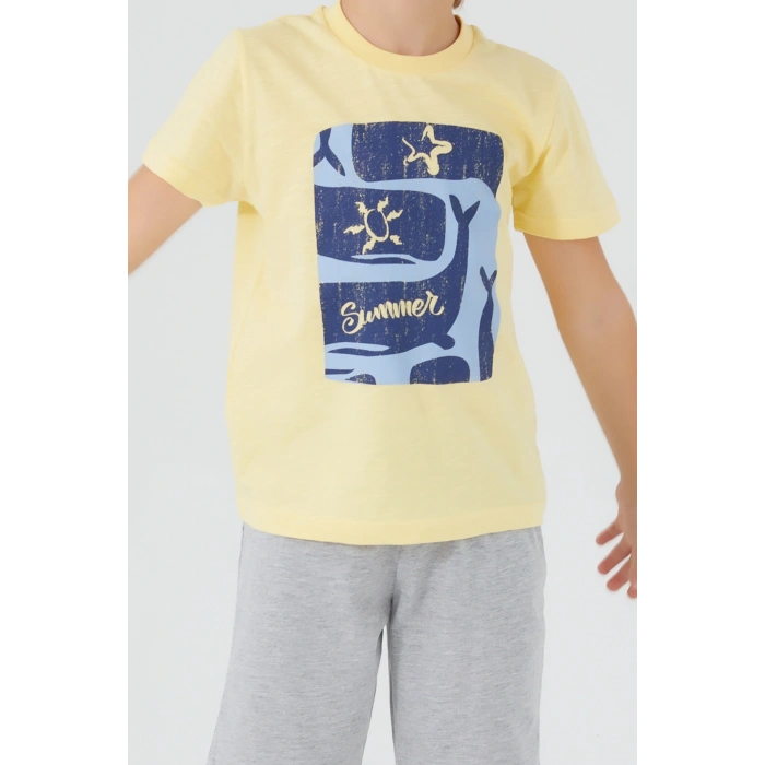 ERKEK ÇOCUK BERMUDA TAKIM - PUDİNG