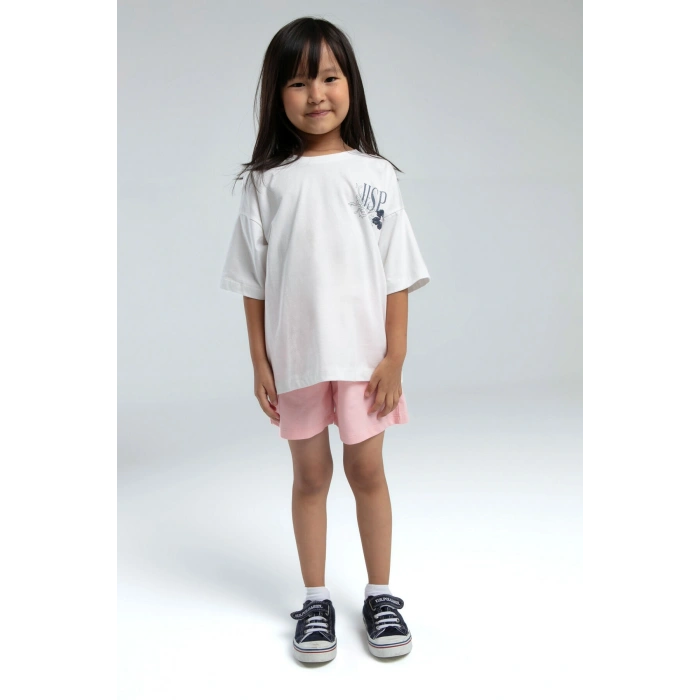 KIZ GARSON ŞORT TAKIM - Beyaz