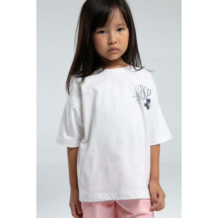 KIZ GARSON ŞORT TAKIM - Beyaz