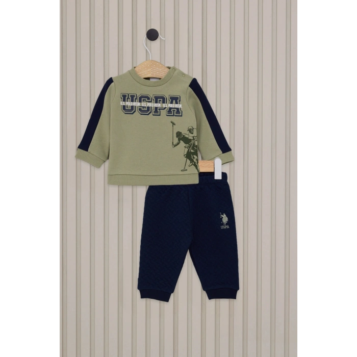 US POLO ERKEK BEBEK 2LI TAKIM - ÇAY YEŞİLİ