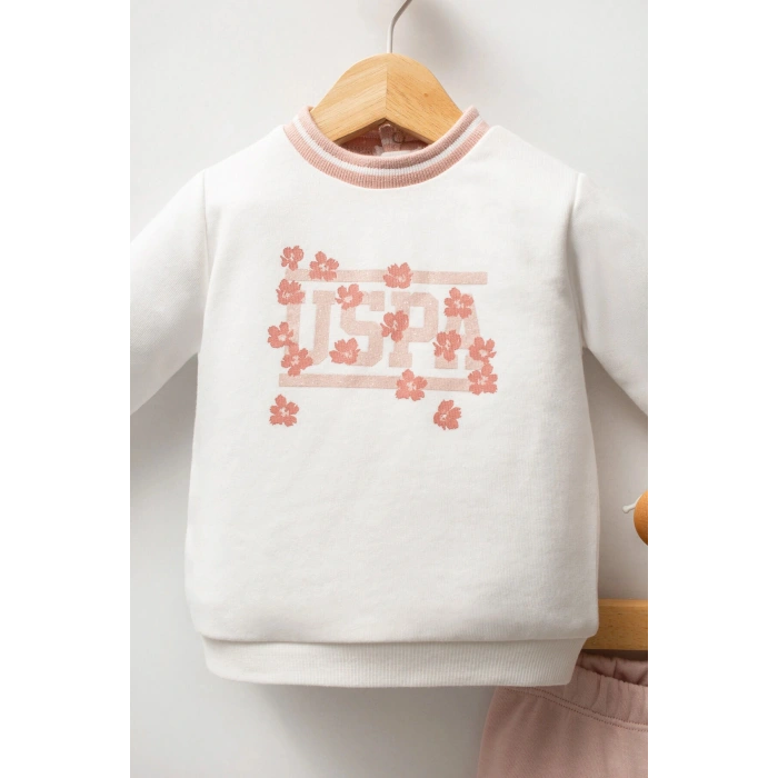U.S.POLO ASSN KIZ BEBEK 2Lİ TAKIM - Beyaz