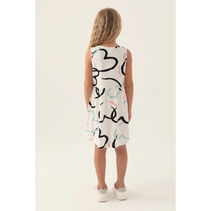 KIZ ÇOCUK ELBİSE - BEYAZ