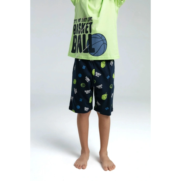 ERKEK ÇOCUK BERMUDA TAKIM - LİME