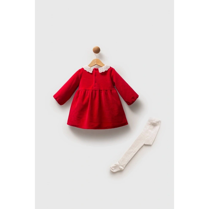 U.S.POLO ASSN KIZ BEBEK ELBİSE - KIRMIZI