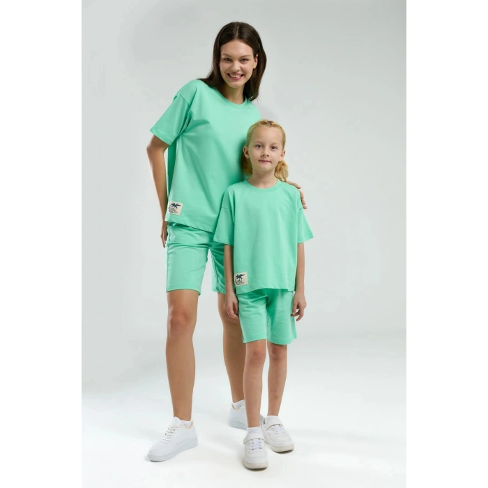 ANNE KIZ BERMUDA TAKIM - BAMBU