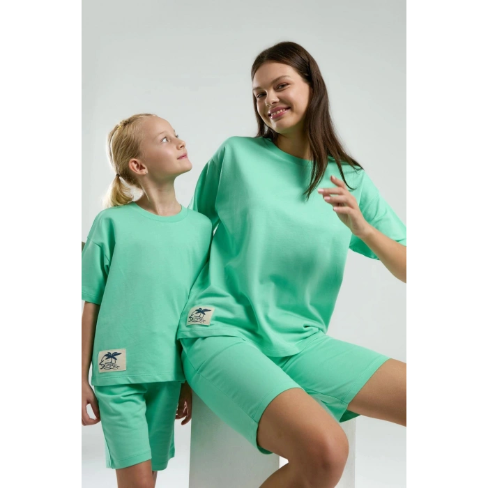 ANNE KIZ BERMUDA TAKIM - BAMBU