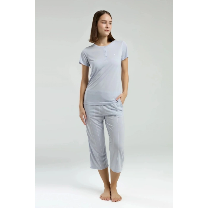 KADIN KAPRİ TAKIM - MAVİ