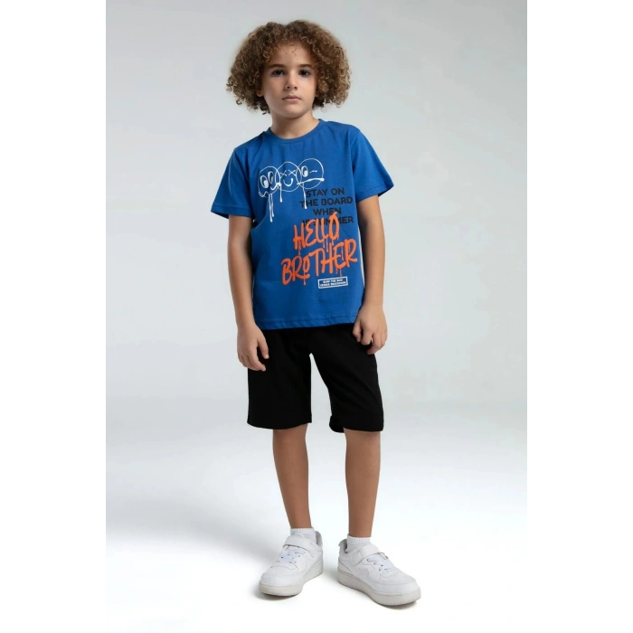 ERKEK ÇOCUK BERMUDA TAKIM - COBALT