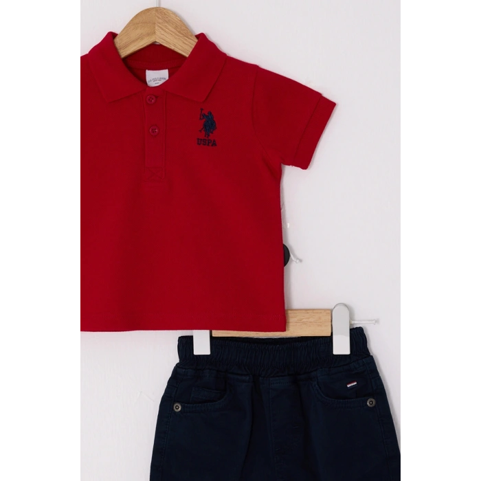 U.S POLO ASSN ERKEK BEBEK PİKE T-SHIRT 2Lİ TAKIM - KIRMIZI