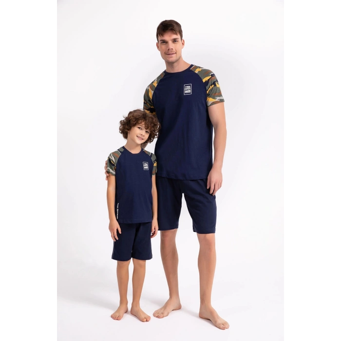 ERKEK BERMUDA TAKIM - LACİVERT