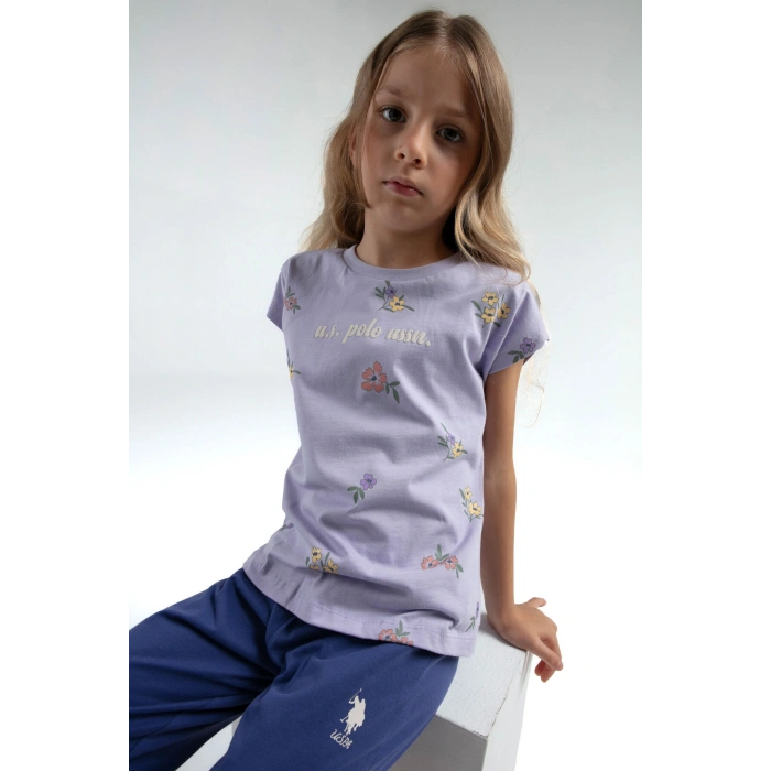 KIZ GARSON KAPRİ TAKIM - LİLA