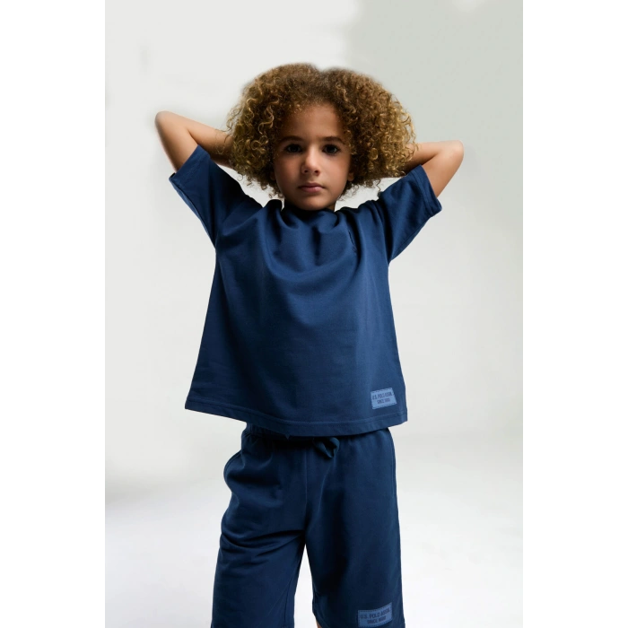 ERKEK GARSON BERMUDA TAKIM - KOYU İNDİGO