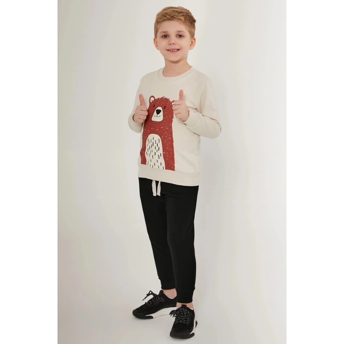 ERKEK ÇOCUK EŞOFMAN TAKIM - BEJ