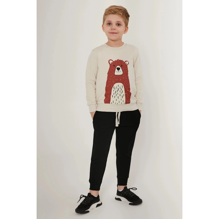 ERKEK ÇOCUK EŞOFMAN TAKIM - BEJ