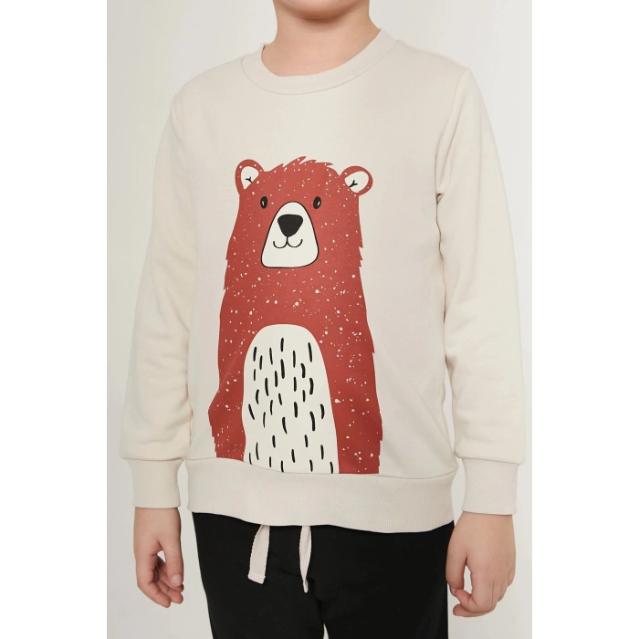 ERKEK ÇOCUK EŞOFMAN TAKIM - BEJ