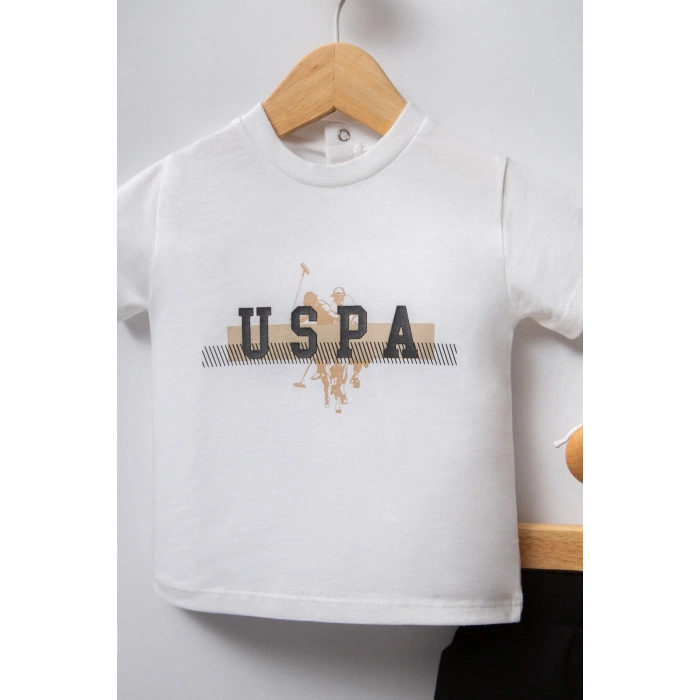 U.S POLO ASSN ERKEK BEBEK 2Lİ TAKIM - BEYAZ/BEJ