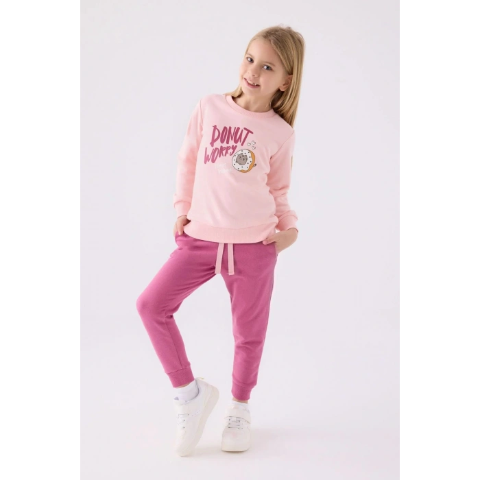 KIZ ÇOCUK EŞOFMAN TAKIM - Açık Pembe