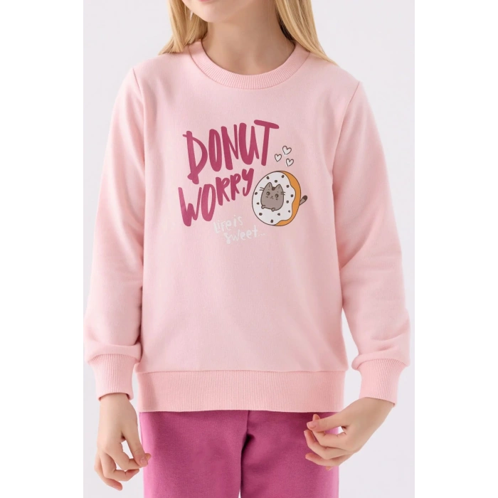 KIZ ÇOCUK EŞOFMAN TAKIM - Açık Pembe