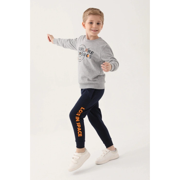 ERKEK ÇOCUK EŞOFMAN TAKIM - GRİ MELANJ