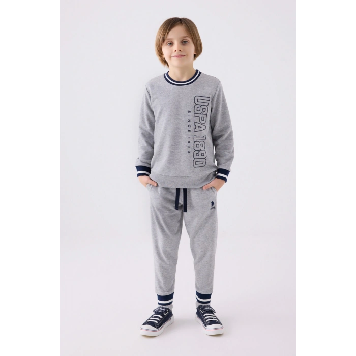 ERKEK ÇOCUK EŞOFMAN TAKIMI - GRİ MELANJ