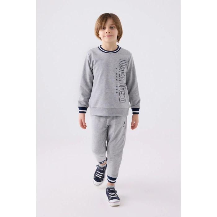 ERKEK ÇOCUK EŞOFMAN TAKIMI - GRİ MELANJ