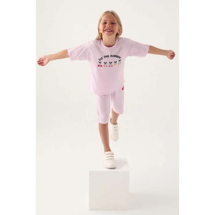 KIZ ÇOCUK KAPRİ TAKIM - BEYAZ