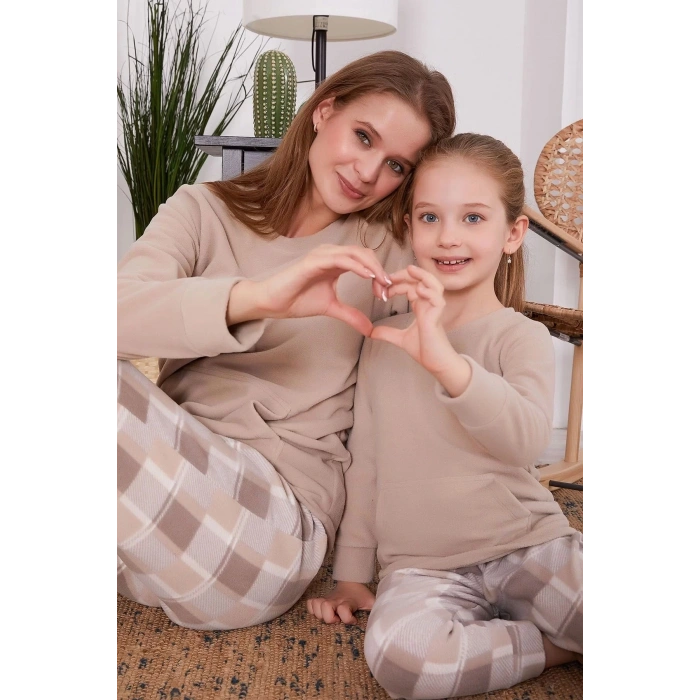 ARNETTA ANNE KIZ  İKİLİ TAKIMI - AÇIK KAHVE