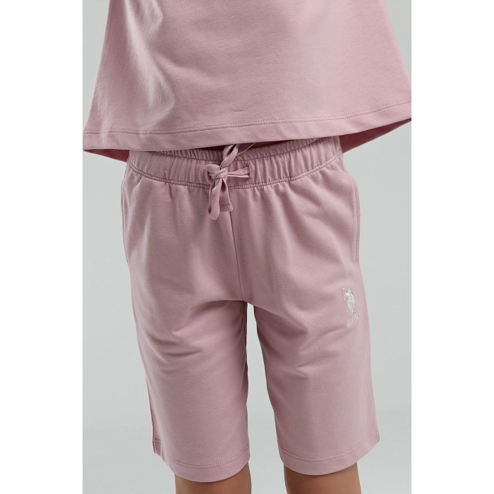 KIZ ÇOCUK BERMUDA TAKIM - SOFT PEMBE