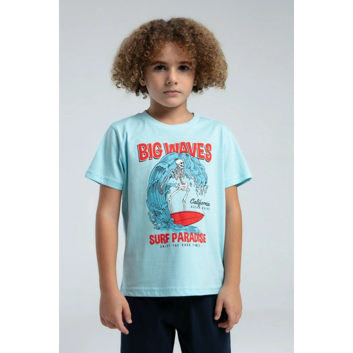 ERKEK ÇOCUK KAPRİ TAKIM - AÇIK MAVİ