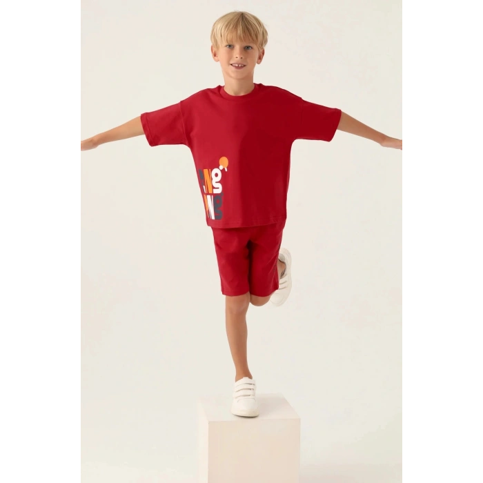 ERKEK ÇOCUK BERMUDA TAKIM - KIRMIZI