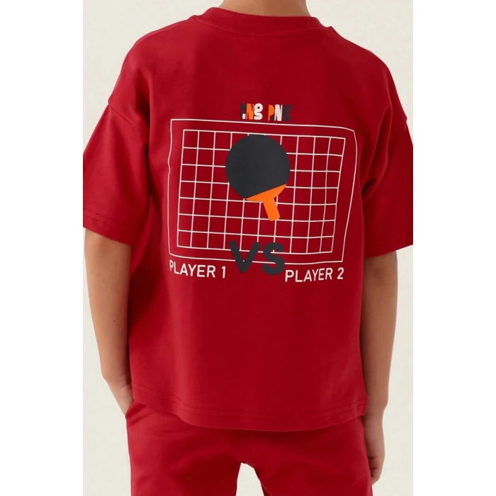 ERKEK ÇOCUK BERMUDA TAKIM - KIRMIZI