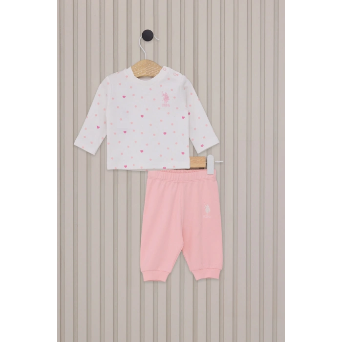 US POLO KIZ BEBEK 2LI TAKIM - BEYAZ